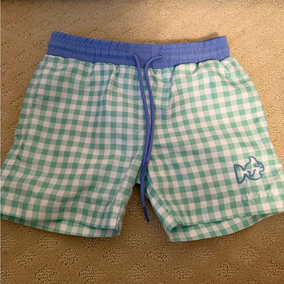 Prodoh Green Gingham Swim Trunks - Picture 1 of 3